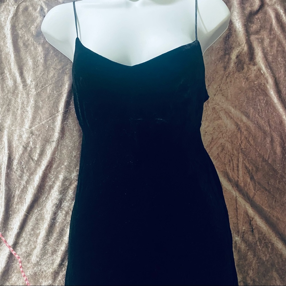Stunning VNTG y2k Gigi Velvet Silk Floor Length Slip Dress - Picture 10 of 13